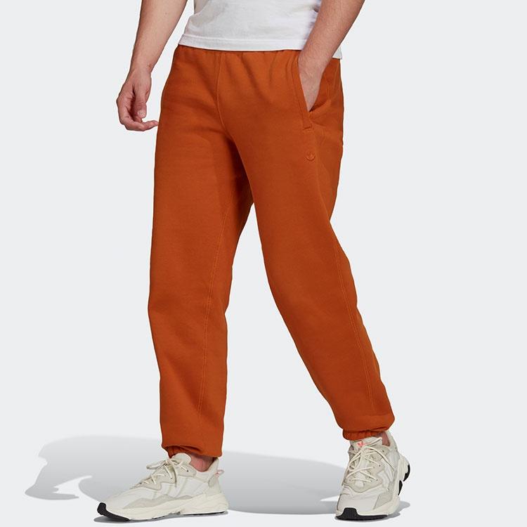 Мужские спортивные брюки/штаны/джоггеры adidas originals с однотонным логотипом, с манжетами на щиколотках, оранжево-красные H11383