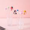 Cartoon Cute Drinking Straw Dust Cap 3D Straw Tips Cover New Silicone Straw Plug  Bottle