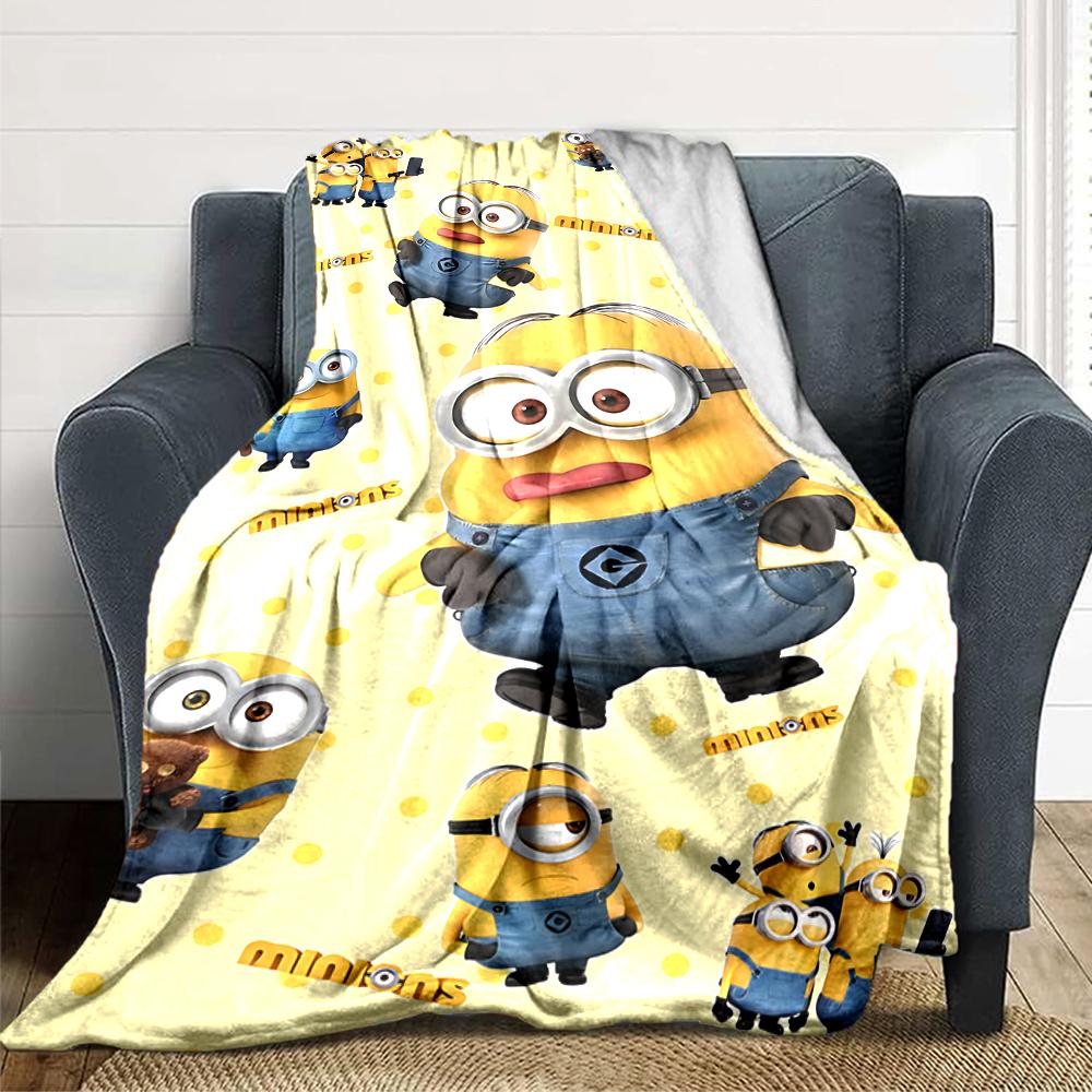 Despicable Minions Blanket Soft Throw Blanket For Home Bedroom Bed Sofa Travel Office Solid Christmas Blanket