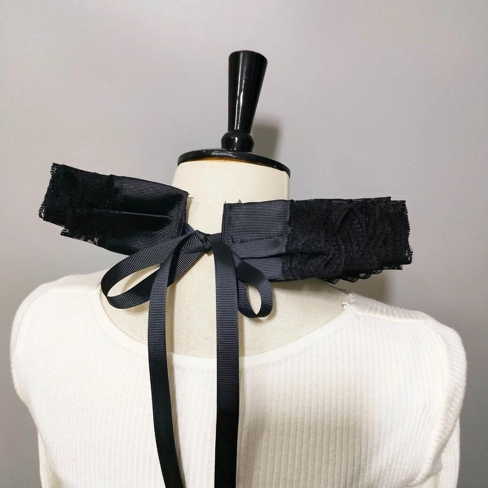 Ruffled Style Fake Collar Lace Design Ruffled Collar Victorian Elizabethan Style