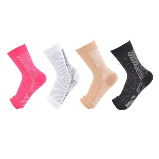 1 пара компрессионных носков, дышащие, очень мягкие, впитывающие пот, носки без пальцев для фитнеса, езды на велосипеде и бега