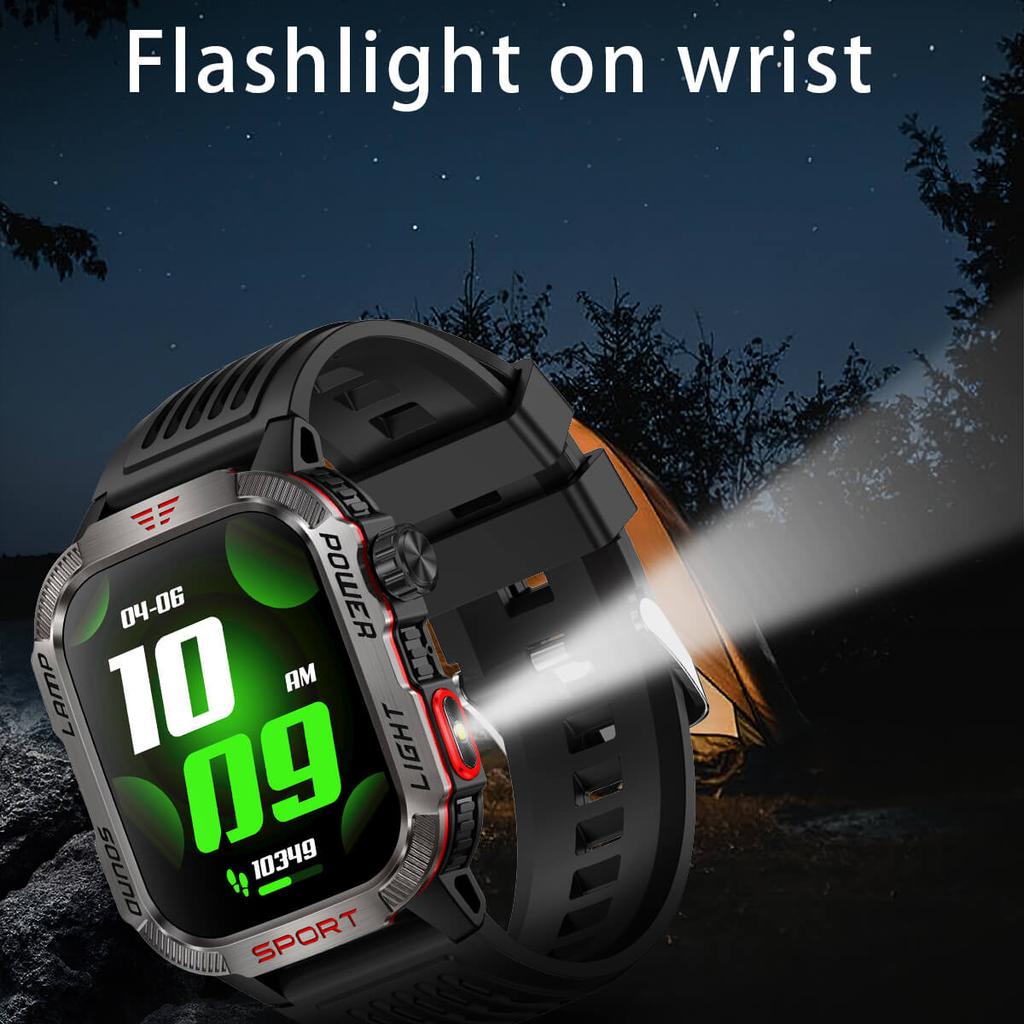 2.01-inch Smartwatch, QTLLBT, for Men and Women - Make/receive Calls, Step Counting and Calorie Tracking, Incoming Calls and Text Messages Reminders