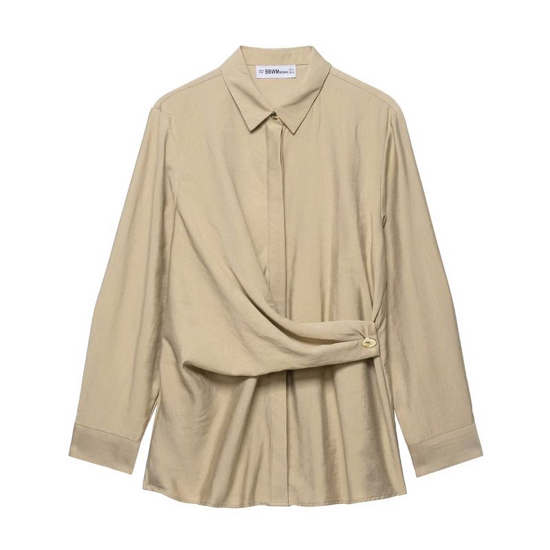 Araltay New Arrival Fashion Style Women's Clothing Button Decoration Double Breasted Shirt Wide Leg Pants 7484053 7484251