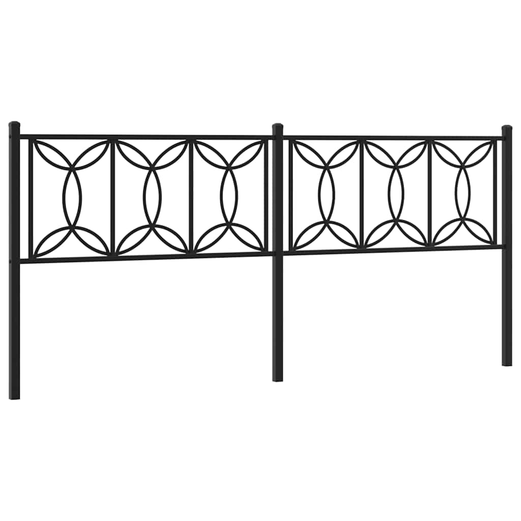 Replacement Headboard Metal Black 200 cm