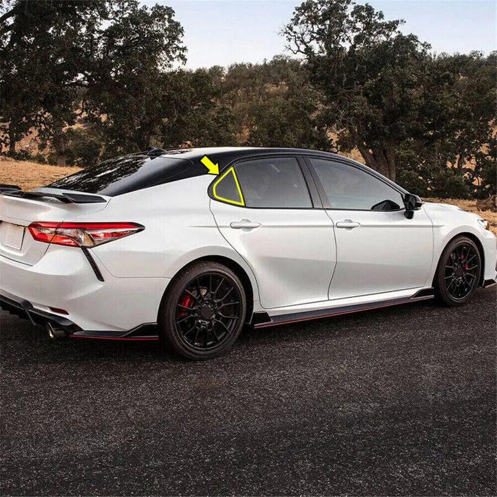 For Toyota Camry Sedan 2018- Car Rear Louver Window Side Shutter Cover Trim Sticker Vent Scoop ABS Carbon Fiber Accessories