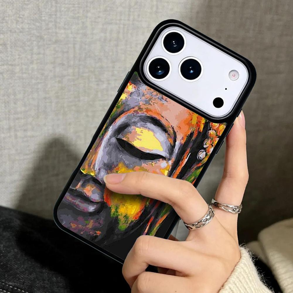 Чехол-бампер для iPhone 17 Air 16 Pro Max 15 Plus 11 13 Mini 14 12 Задняя крышка телефона с принтом Будды Гаутамы