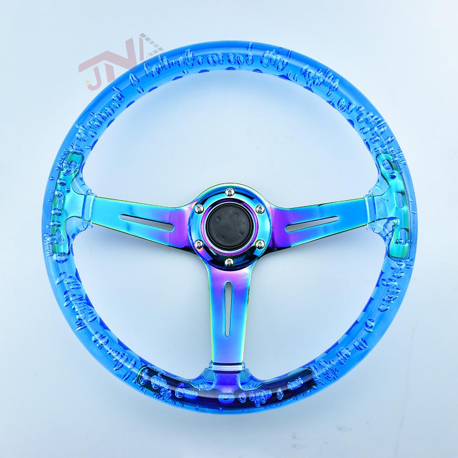 350mm Refitting Racing Sports Steering Wheel Universal Transparent Acrylic Steering Wheel