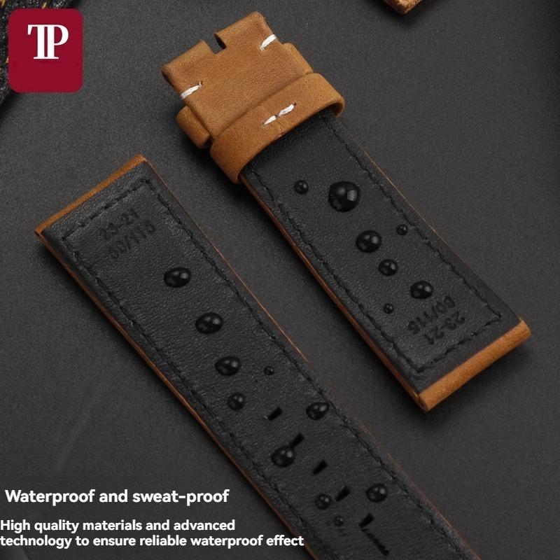 Винтажный ремешок 23 мм для Zenith Pilot 29.2430 Бронзовый Летный Кожаный Ремешок Ретро Матовый Ремень Запасной Браслет Черный Коричневый