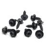 20PCS Black Self-tapping Screws Cross Hexagon Bolts with Gasket M6 6mm for Car Motorcycle Bumper Fender Engine Guard