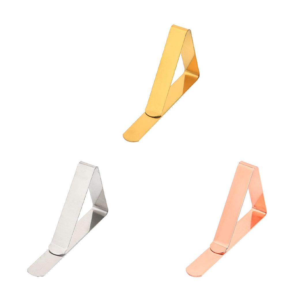 12 шт. Устойчивые зажимы из нержавеющей стали для скатерти - Легко экономят время и усилия Держатель для круглых скатертей золотистый