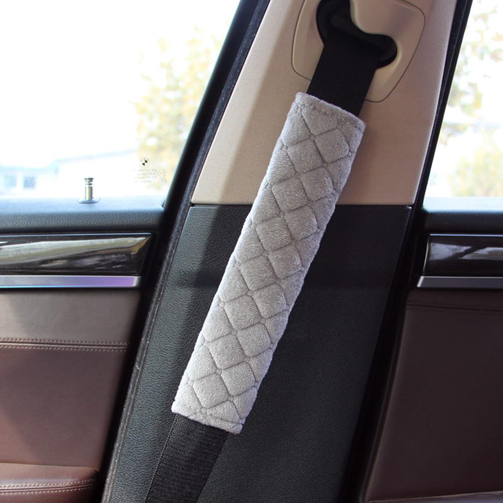 Универсальный автомобильный ремень безопасности, 2 шт., регулируемый мягкий плюшевый ремень для рюкзака для детей и взрослых, автомобильный ремень безопасности, подплечники, автоаксессуары