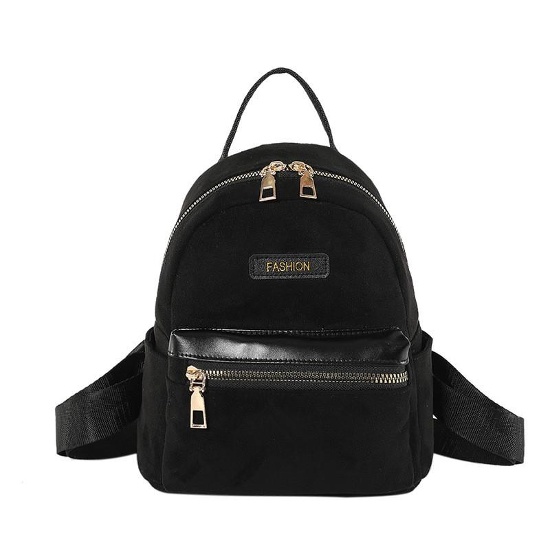 Stylish And Durable Black Suede Backpack For Women Perfect For Everyday Use And Travel
