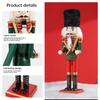 30cm Wooden Nutcracker Ornament Soldier Figurement Handcraft Doll Toy Home Office Table Xmas Decoration Statues Christmas Gift