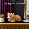 Формы для коров Силиконовая форма для украшений в виде коров для дома 3D милое украшение лежачая форма для школы газона Рождества сада фермерского дома
