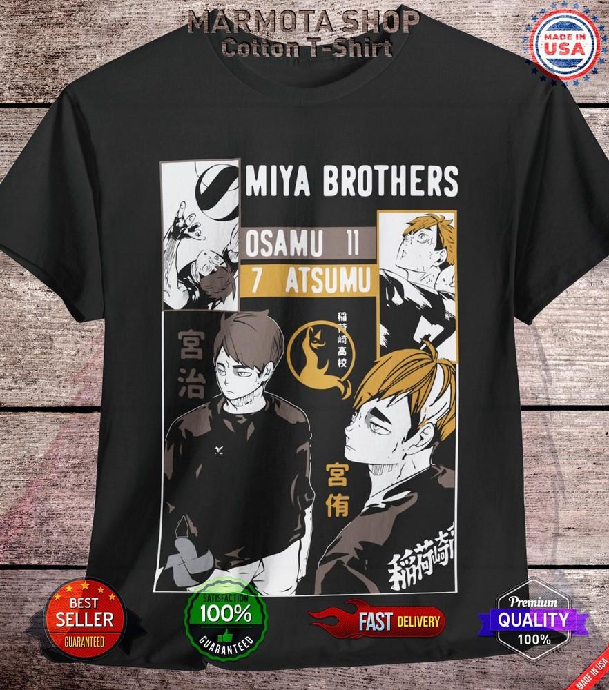 Miya Brothers Haikyuu Осаму Ацумо Футболка Аниме Японская Футболка Волейбол