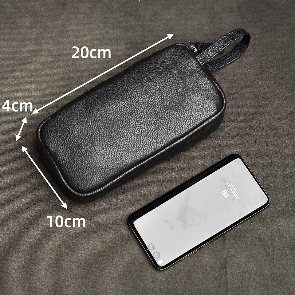 Мужской клатч из 100% натуральной кожи, женская сумка-тоут, сумка для мобильного телефона, кошелек для монет, маленькая сумка для хранения, длинный кошелек