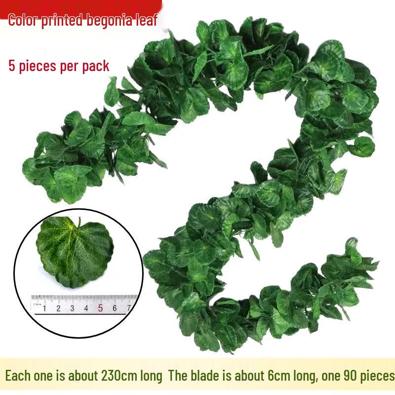 Набор из 90 шт. Декорация из зеленой лианы для подвешивания в помещении и на балконе