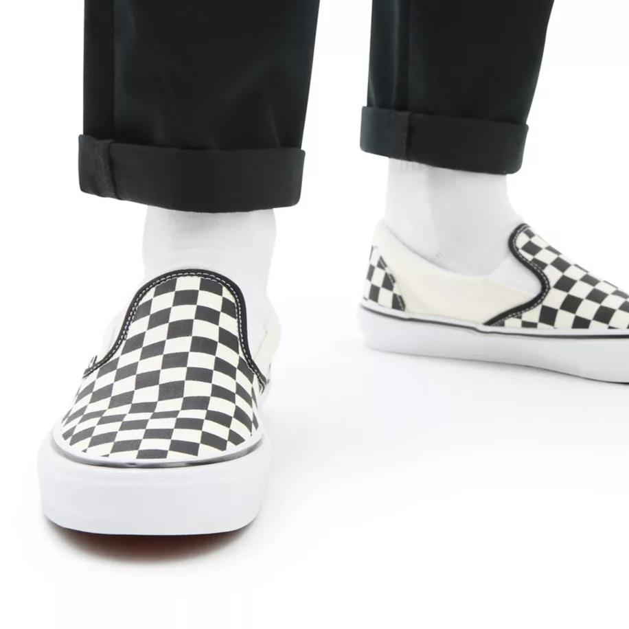 Vans Skate Slip-On Checkerboard — черно-белые кроссовки унисекс Off-White VN0A5FCAAUH