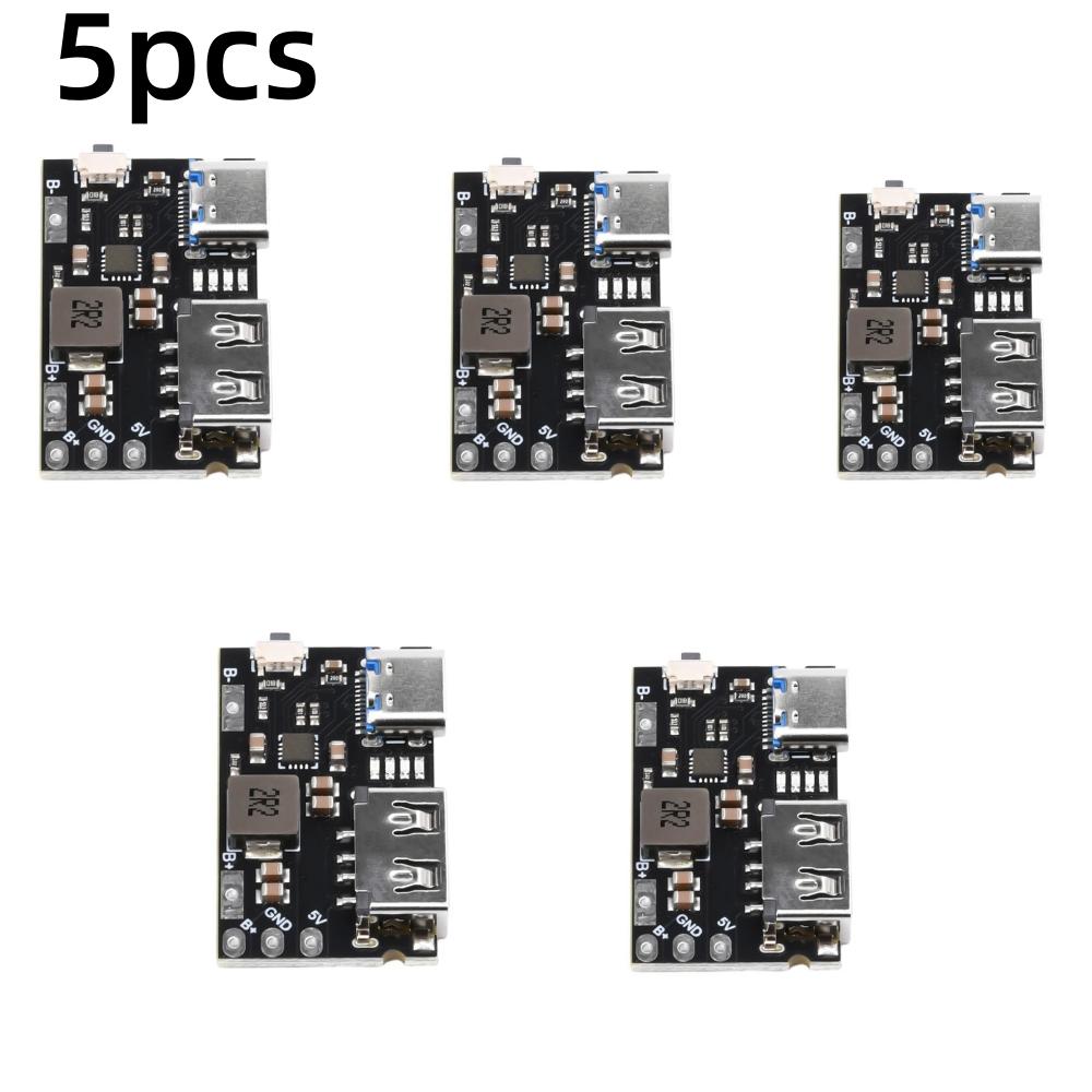1/3/5 PCS 2.4A Boost Converter Power Module Lithium Battery Charging Protection Board LED Display For DIY Charger Type-C USB 5V