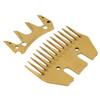 Сменные лезвия для ножниц для овец, золотые, 13 прямых зубьев, расстояние между зубьями 7 мм, лезвия для электрической машинки для стрижки овец