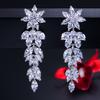 E0238 High-End Inlaid Zircon Earrings Flower Earrings Wedding Accessories