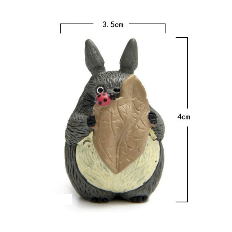 Мой сосед Тоторо с листьями ПВХ фигурки модель игрушка подарки украшение