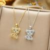 Bear Necklace for Women with Delicate Collarbone Chain