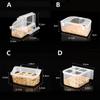 Plastic Bird Water Tank Box Transparent Indoor Bird Feeder Large Capacity Bird Food Box  Cage