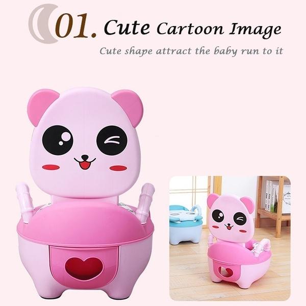 Fashion Baby Potty Seat Toddler Children Boy Potty Training Girl Toilet Urinal Potty Chair Seat Potty Trainer Home Decor with Brush
