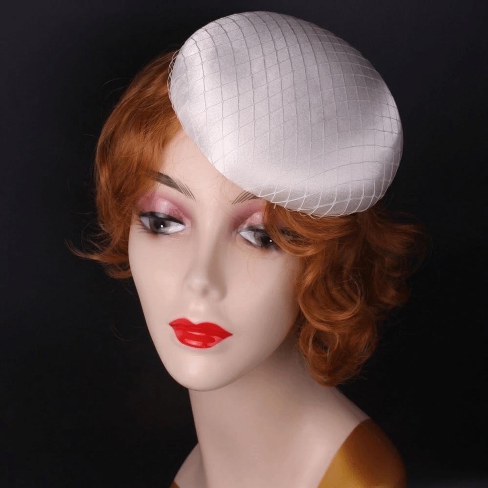 Wide Brim Vintage Fascinator Hat Headpiece Masquerade Top Hat Bride Headdress Party Headpiece