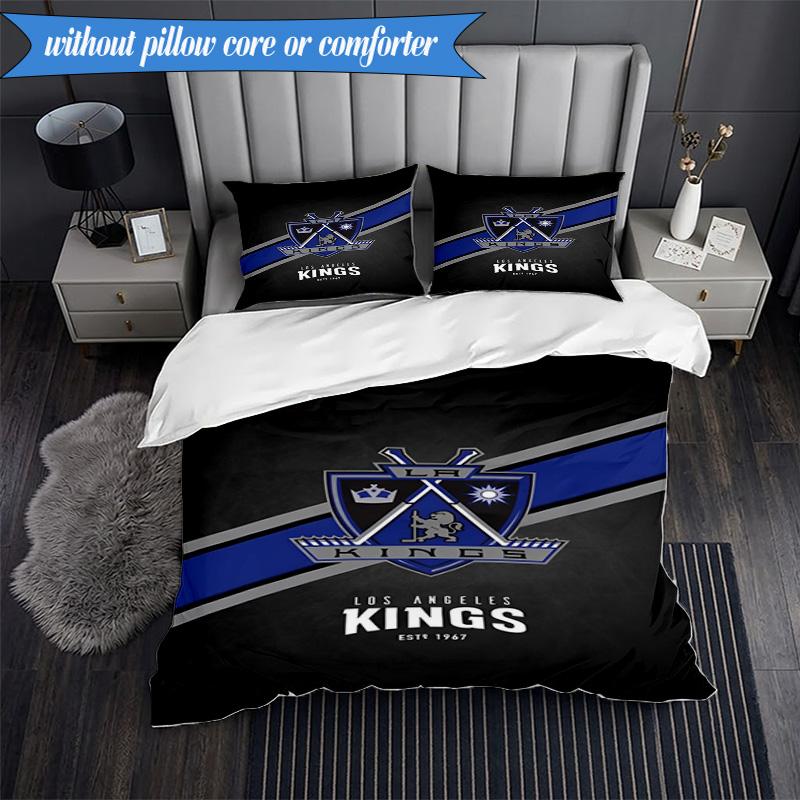 3PCS Los Angeles ice hockey Bedding Set,Including 1pc Duvet Cover And 2pcs Pillowcases Perfect for Bedroom, Dormitory, Fan Christmas gift