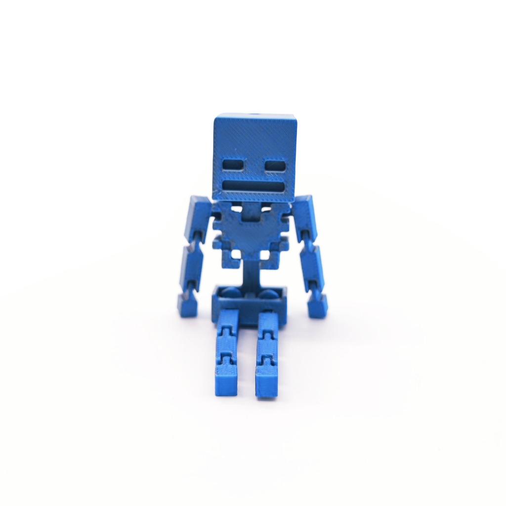 Подвижный 3D-печатный Пиксельный Робот Суставной Minecraft Игрушка-антистресс Украшение