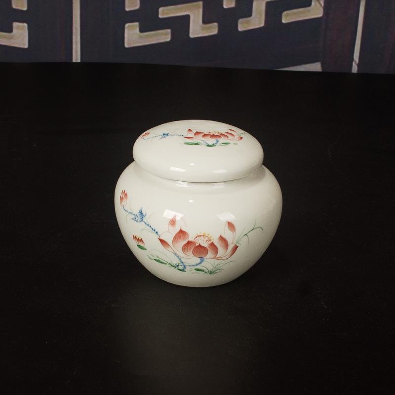 Герметичная сине-белая фарфоровая керамическая банка для меда с закручивающейся силиконовой крышкой