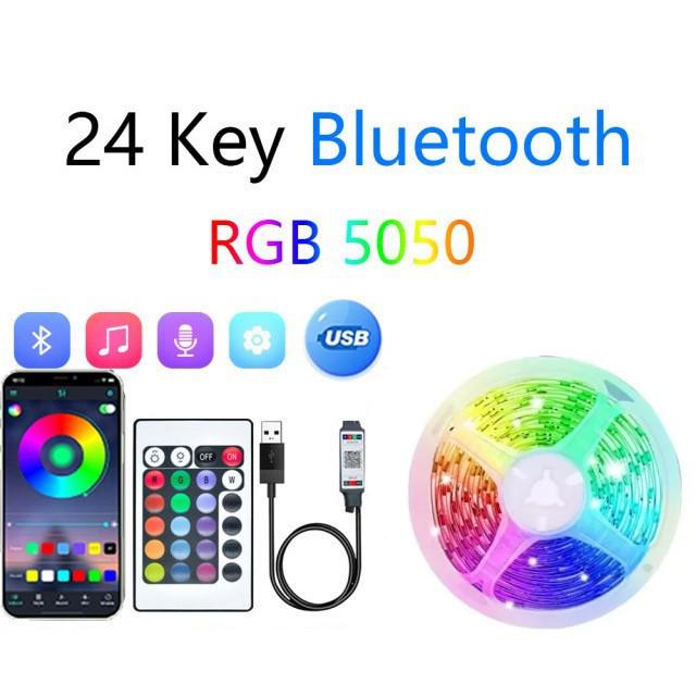 Комплект 24V 3535 RGB светодиодной ленты для подсветки с 44-кнопочным Bluetooth музыкальным управлением