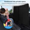 Car Front Rear Seat Divider Curtain Taxi Cab Divider Van Cabin Curtain SUV RV Protective Privacy Window Sunshade Cover 136X78cm