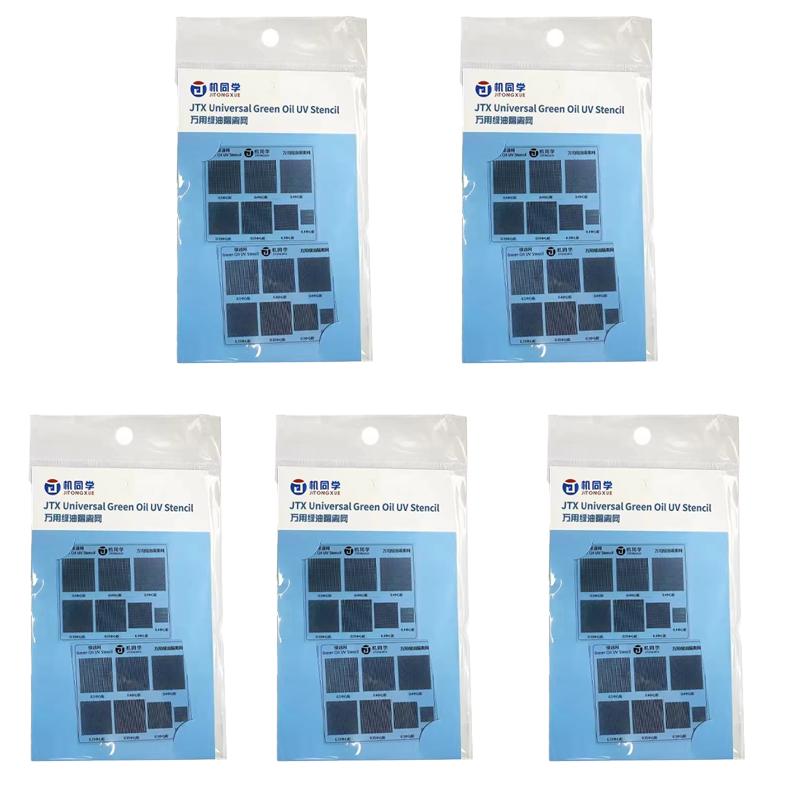 JTX Universal Solder Mask Green Oil UV Stencil Screen IC Pad Special Green Oil Mesh for 0.3/0.35/0.4/0.5 Scrape Clean UV Curing