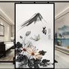 Chinese Ink Bamboo Orchid Flower Painting Glass Film Privacy Windows Film Static Cling Home Decor Stained Window Stickers