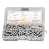 140PCS M4.2 Round Head Cross Screw Assortment Deep Thread 410 Stainless Steel Self Drilling Screws