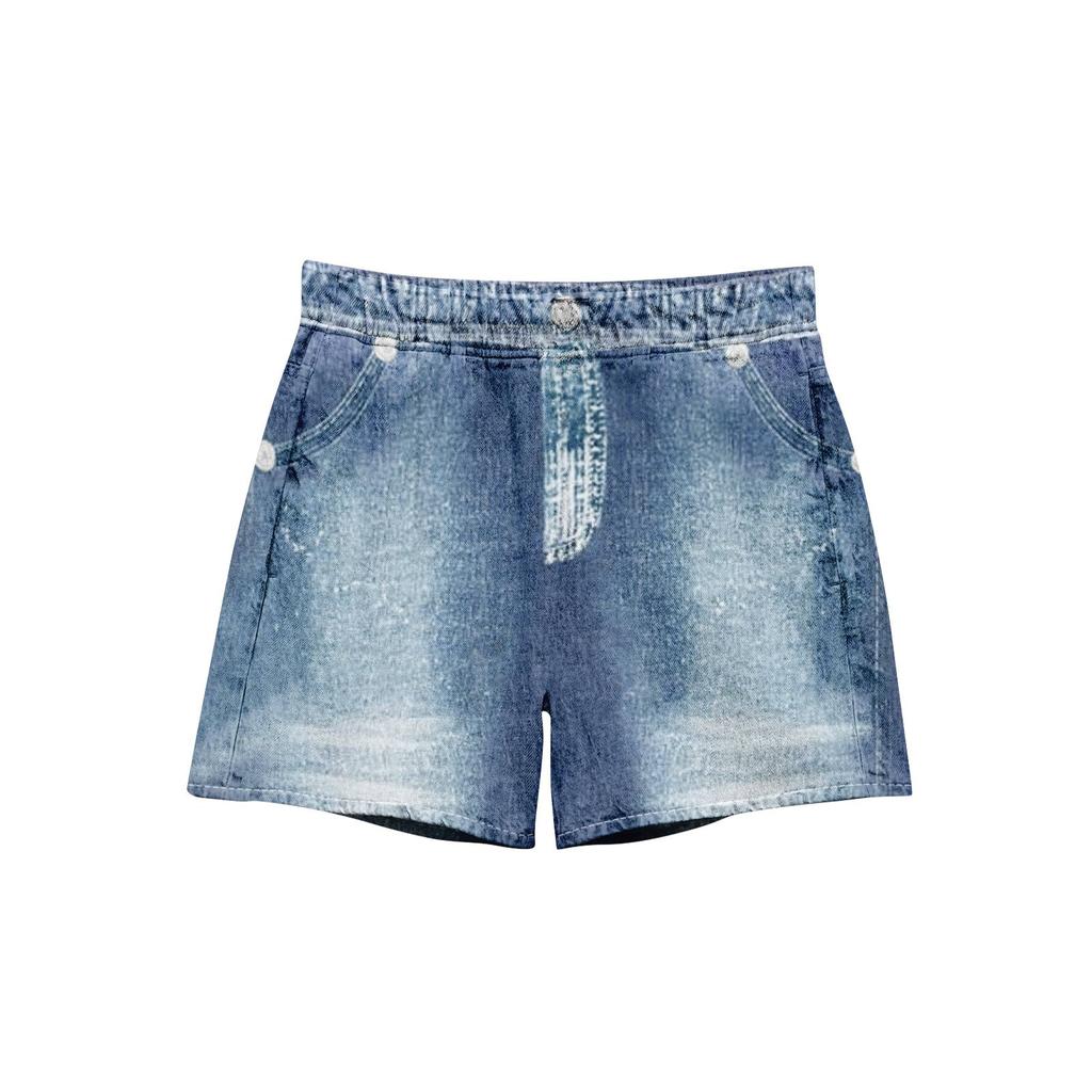 Женские повседневные спортивные брюки, джинсы с принтом, джинсовые брюки