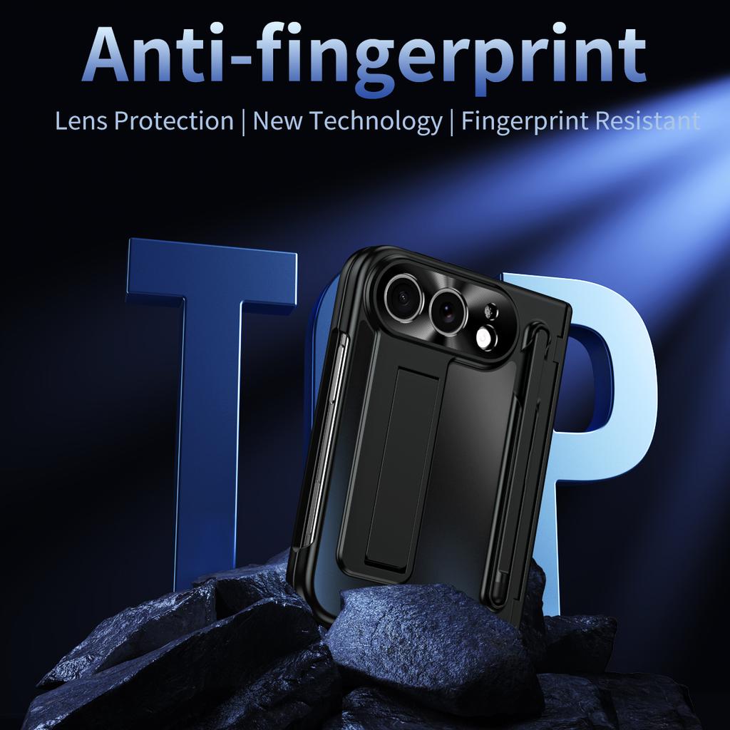 Suitable for IPhone Duo Folding Case Tempered Film Stylus Hinge Stand Protects Back Cover-Phone Case Funda