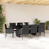 VidaXL Garden Dining Set with Cushions 9 Pcs, Patio Table and Chair, Patio Furniture, Outdoor Furniture, 3213507