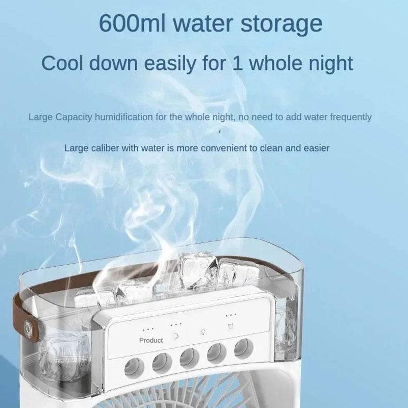 Портативный вентилятор кондиционеры USB электрический вентилятор охладитель воздуха светодиодный ночник водяной туман весело 3 в 1 увлажнитель воздуха для дома