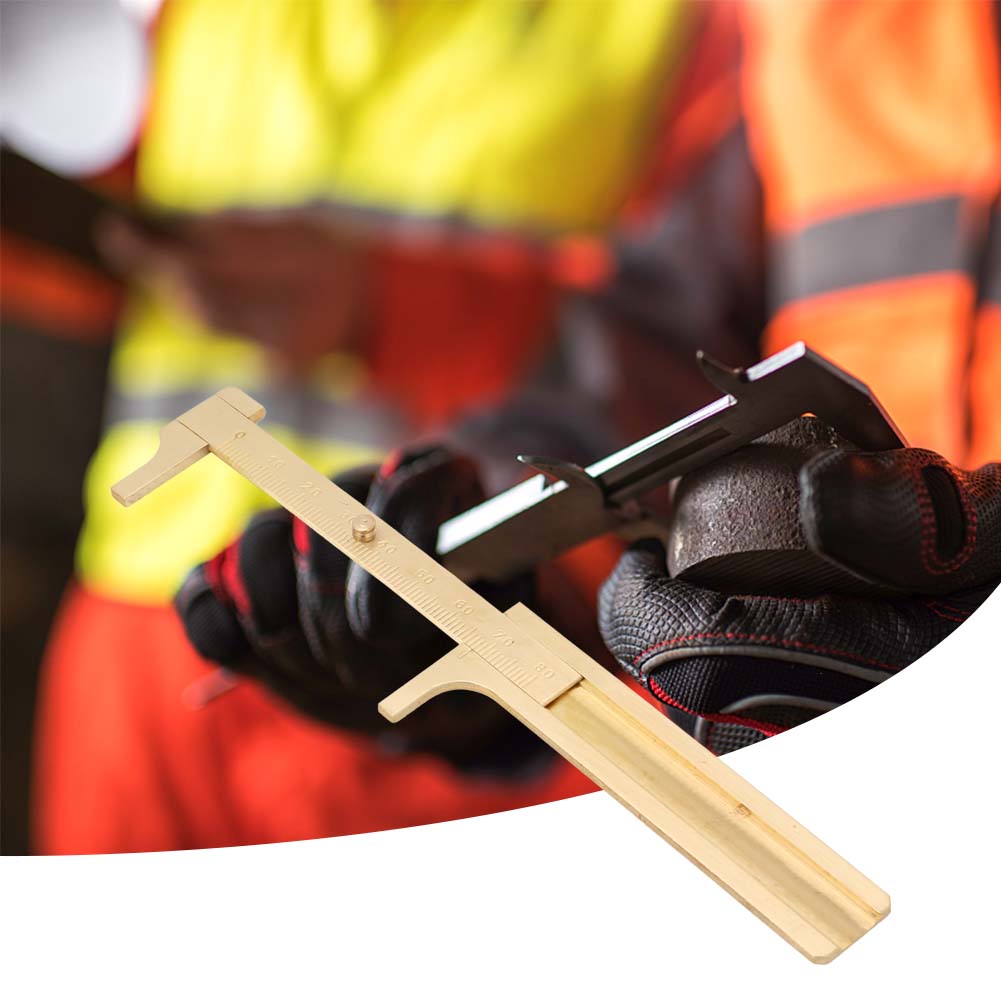 Measuring Tool Portable  Solid Copper Vernier Caliper 0 80mm Caliper Ruler for Archaeology