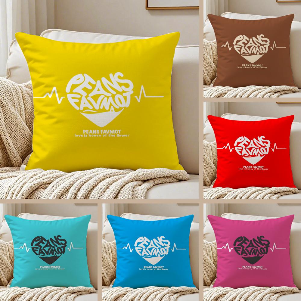 Creative love Cushion Cover Pillowcase Ultra Soft Skin Friendly Fabric Cloud Like Comfort Concealed Zipper