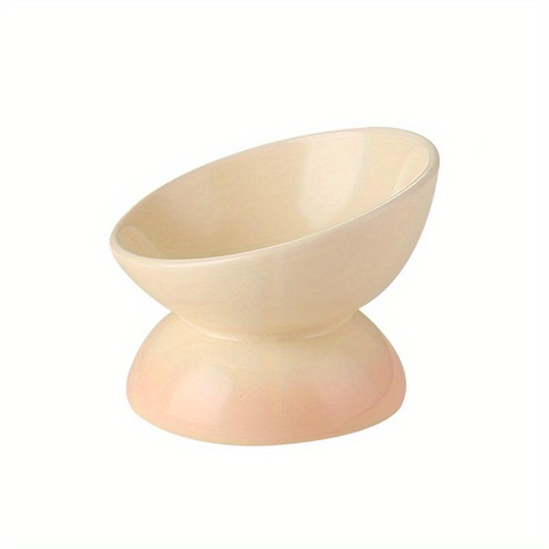 Ceramic Cat Bowl Pet Accessories Drink Water Bowl Diagonal High Feet Cute Protection Cervical Spine Cat Bowl Pet Supplies