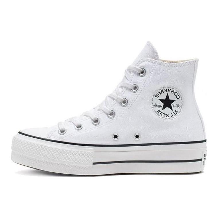 Converse All Star Lift Muffin-Sole Повседневные Высокие Кеды из Канваса Женские Чисто Белые
