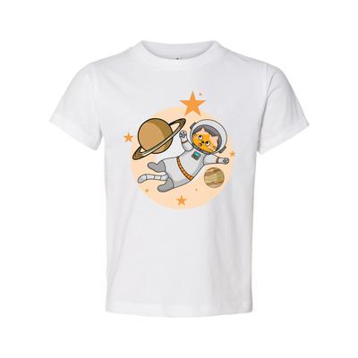 Космический Кот Астронавт, Парящий Среди Планет И Звезд, На Яркой Графической Футболке Для