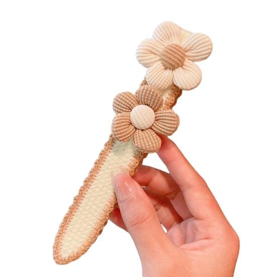 Повязка на голову для девочек с цветочным бантом, декор, безопасная лента-застежка, детская повязка для волос, головные уборы, аксессуары для волос, подарок на день рождения