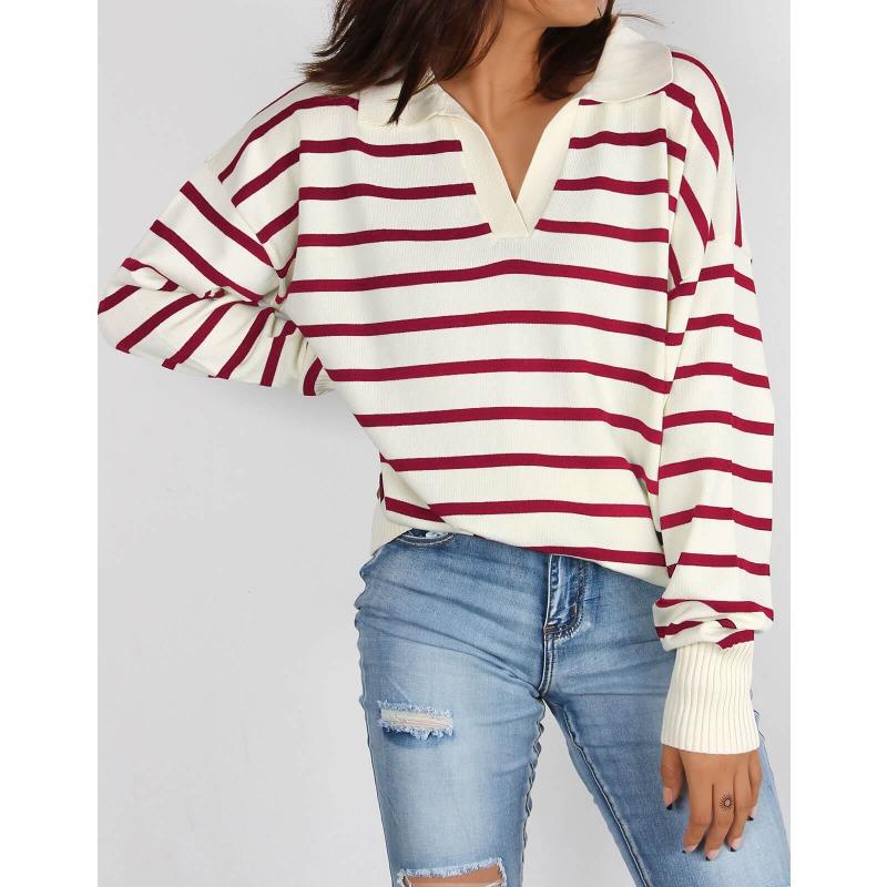 Осенне-зимний женский трикотажный ребристый топ с круглым вырезом, вязаный свитер в стиле пэчворк