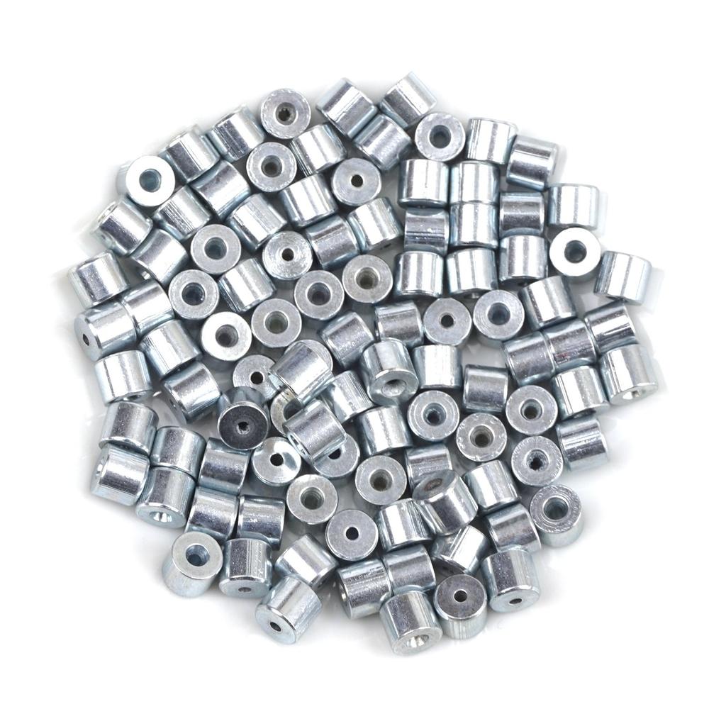 BCR017 100 шт. Ремонтный стальной трос для стеклоподъемника автомобиля, концевой штифт, стопорная втулка, заклепка 6,5x5,5/1,7 мм